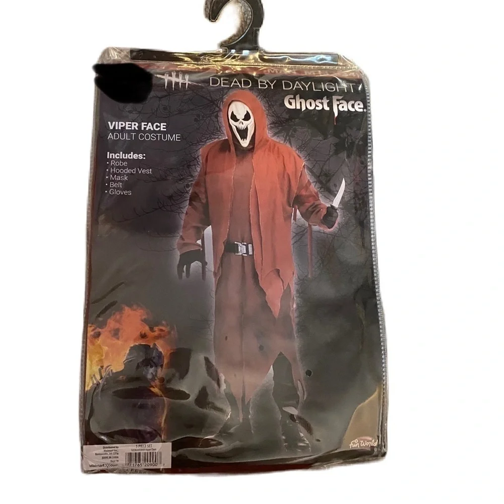 Dead by Daylight Viper Ghostface Costume NEW Men’s Black Red Horror XL